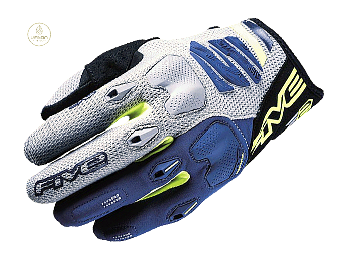 Мотоперчатки кроссовые FIVE E2 grey fluo yellow 8/S