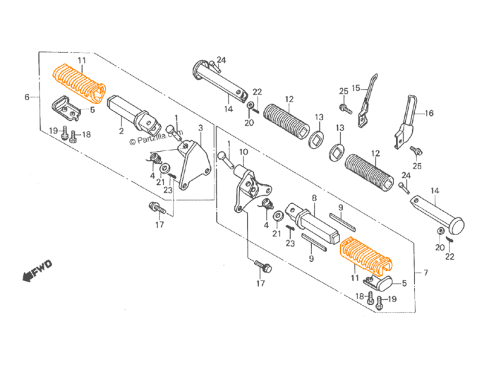 HONDA Резинка подножки 50661-MN0-000