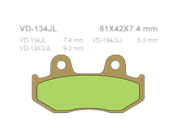 VESRAH Тормозные колодки VD-134JL