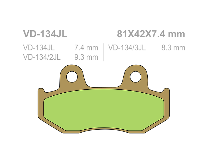 VESRAH Тормозные колодки VD-134JL