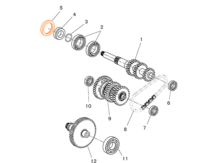 HISUN HS500ATV-2 Сальник масляный 91104-003-0000