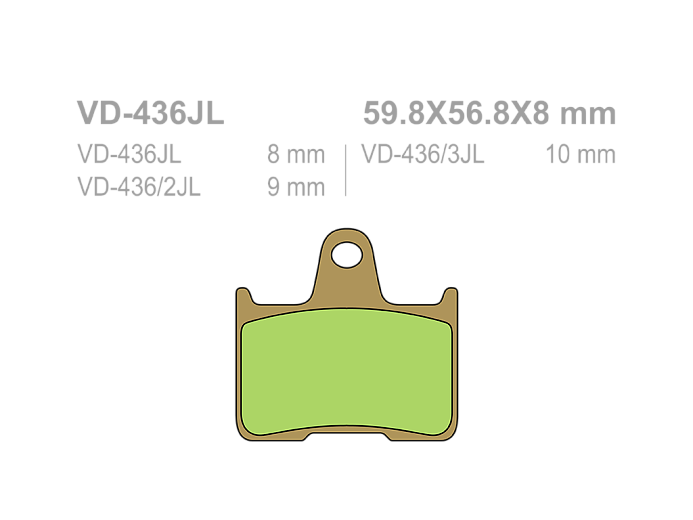 VESRAH Тормозные колодки VD-436JL