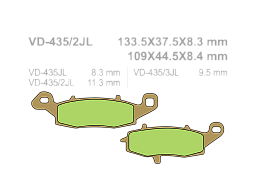 VESRAH Тормозные колодки VD-435/2JL