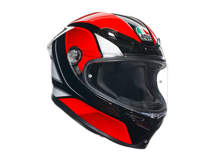 Мотошлем AGV K-6 E2206 HYPHEN BLACK/RED/WHITE XL