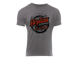 VolgaWear Футболка Первая вниз мужск.серая XL