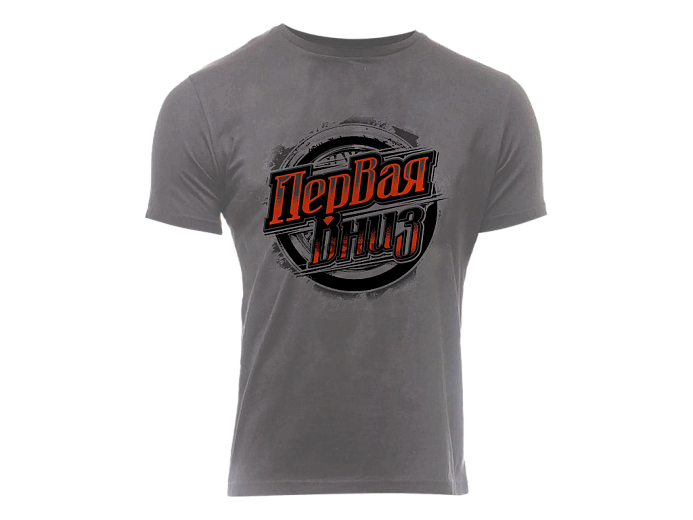 VolgaWear Футболка Первая вниз мужск.серая M