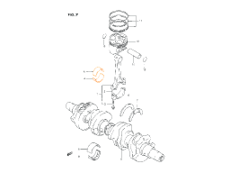 SUZUKI Вкладыши коленвала 12164-04A01-0A0