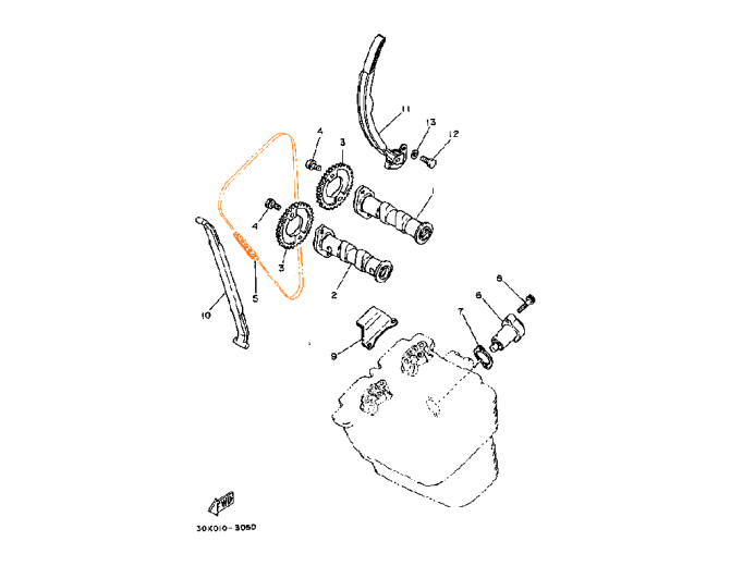 YAMAHA FZ400 Цепь распредвала 94590-60136