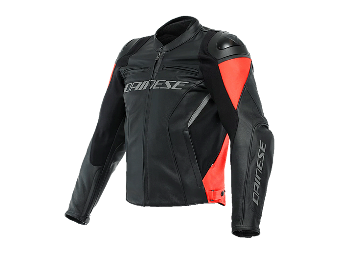 Мотокуртка кожаная DAINESE RACING 4 628 BLACK/FLUO-RED 48