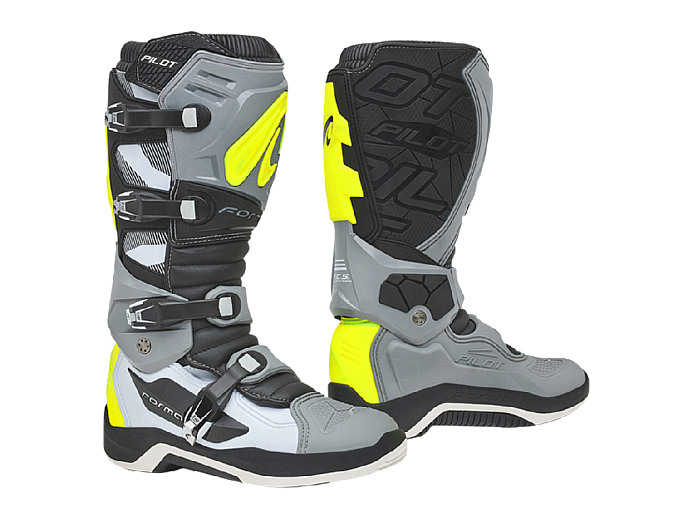 Кроссовые мотоботы FORMA PILOT GREY/WHITE/YELLOWFLUO 44