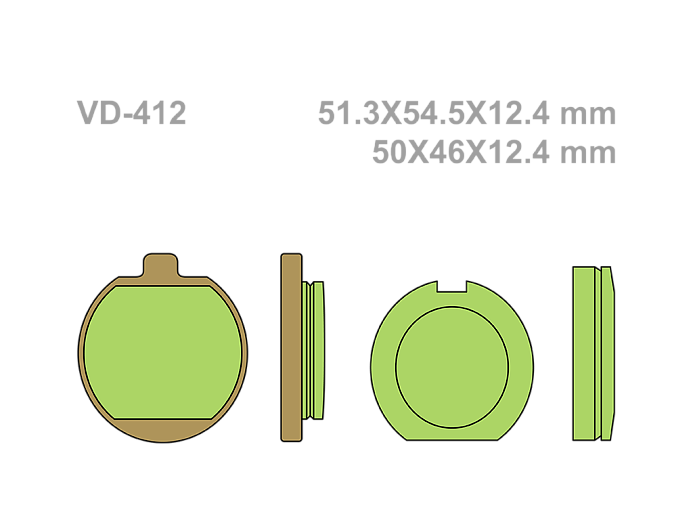 VESRAH Тормозные колодки VD 412