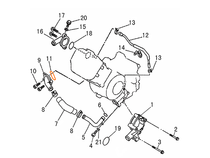 HISUN HS700ATV Шланг системы охлаждения