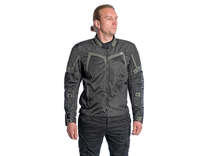 Мотокуртка ткань FSD JANO black/olive/grey L