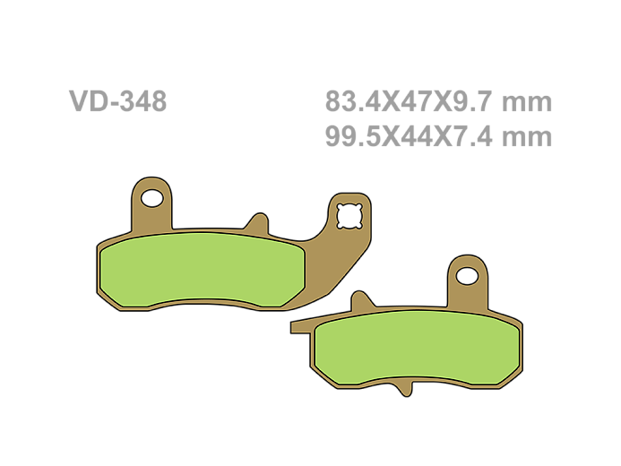 VESRAH Тормозные колодки VD 348