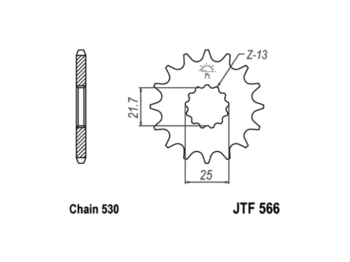JT Звезда передняя   JTF 566-16