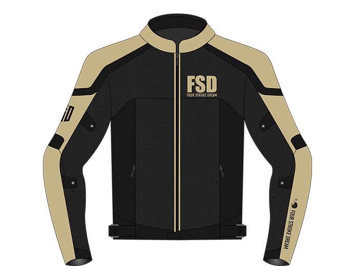Мотокуртка ткань FSD JADE black/khakhi L