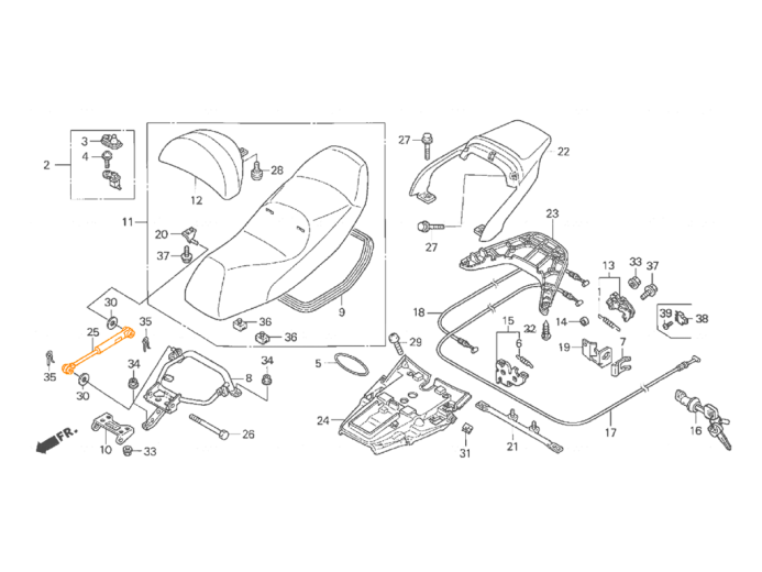 HONDA Демпфер сиденья 83590-MCT-003