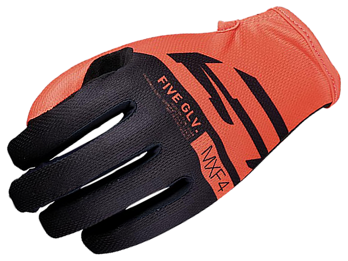 Мотоперчатки кроссовые FIVE MXF4 оранжевые 9/M