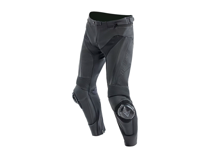 Мотобрюки кожаные DAINESE DELTA 4 631 BLACK/BLACK перфорированные 56