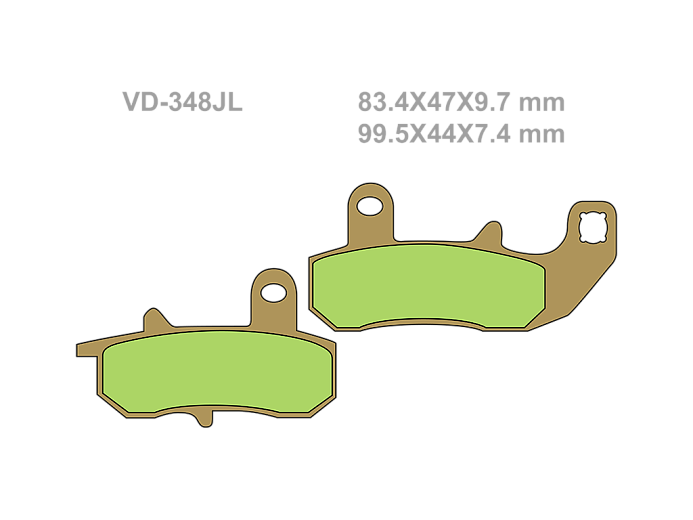 VESRAH Тормозные колодки VD-348JL