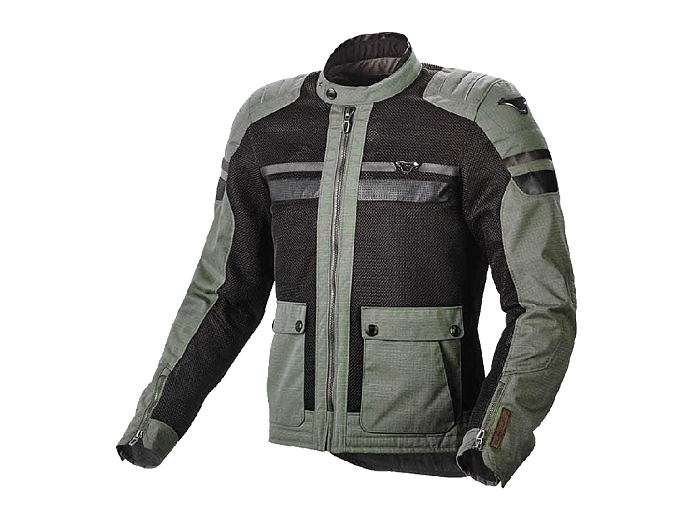 Мотокуртка MACNA FLUENT ткань cеро-зеленая XS
