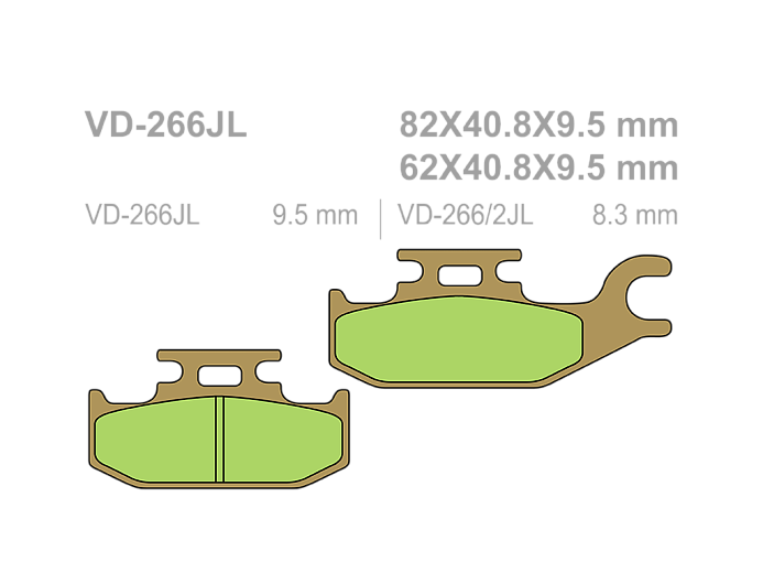VESRAH Тормозные колодки VD-266JL