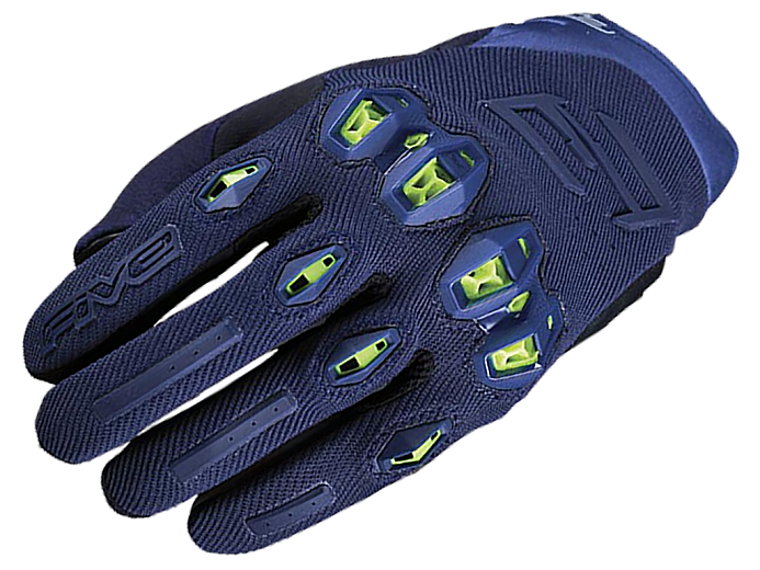 Мотоперчатки FIVE STUNT EVO 2 night blue/fluo 10/L