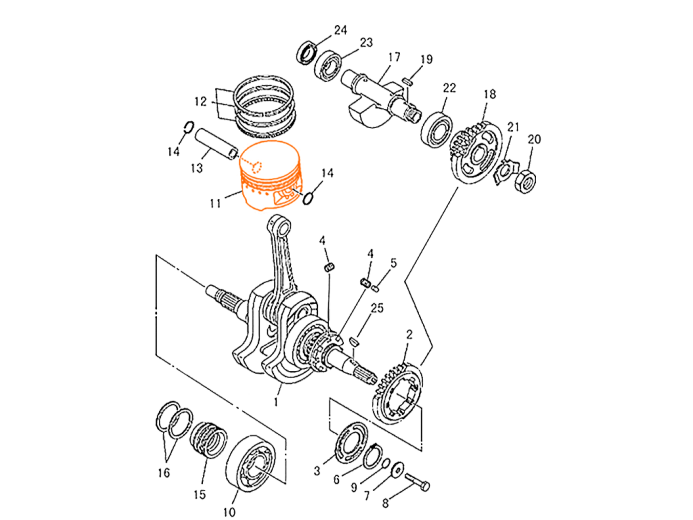 HISUN HS700ATV Поршень