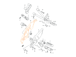 SUZUKI Кронштейн передней правой подножки 43511-21E00