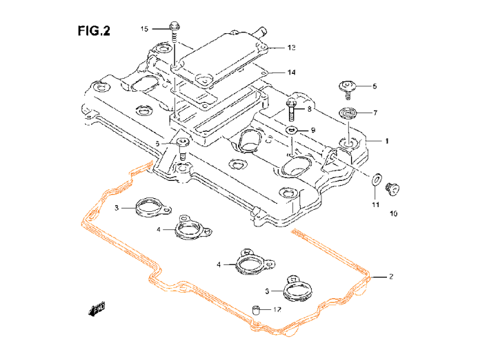 SUZUKI Прокладка клапанной крышки  11173-27A02