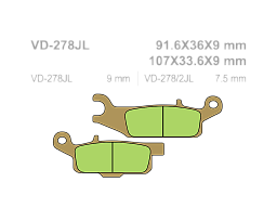 VESRAH Тормозные колодки VD-278JL