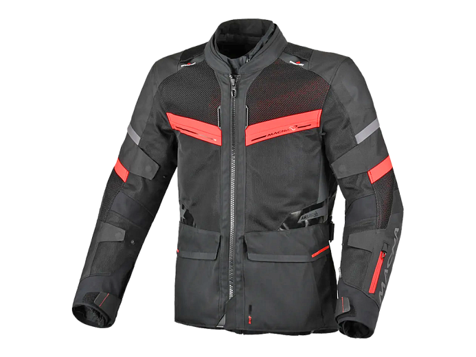 Мотокуртка MACNA CAPTANE ткань черный/красный L