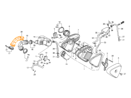 HONDA Патрубок воздушного фильтра левый 17259-MR1-300