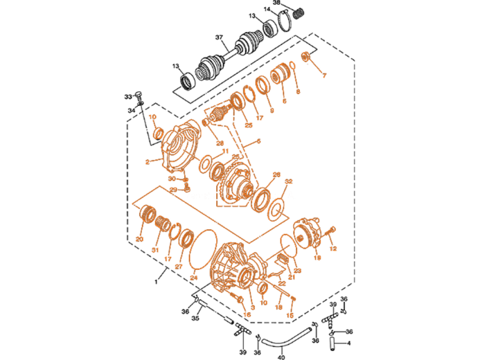 HISUN HS700ATV Передний дифференциал в сборе 47100-107-0000