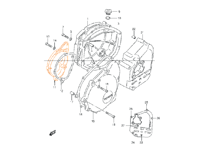 SUZUKI Крышка генератора 11381-26E21-000