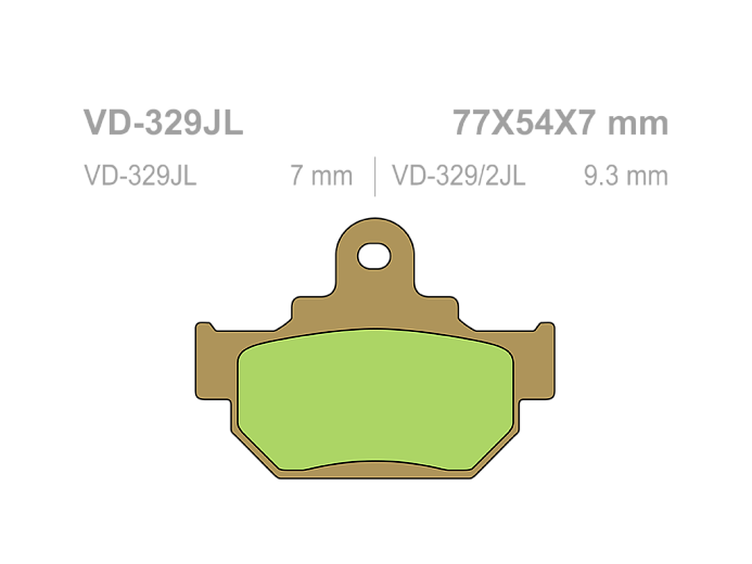 VESRAH Тормозные колодки VD-329JL