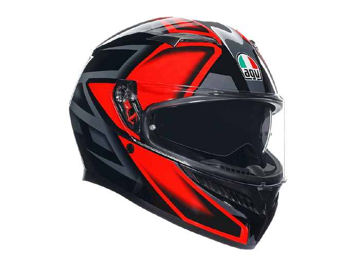 Мотошлем AGV K-3 E2206 COMPOUND BLACK/RED L