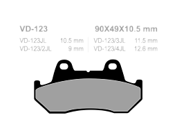 VESRAH Тормозные колодки VD-123JL