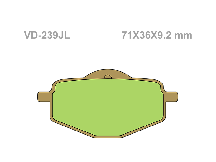 VESRAH Тормозные колодки VD-239JL