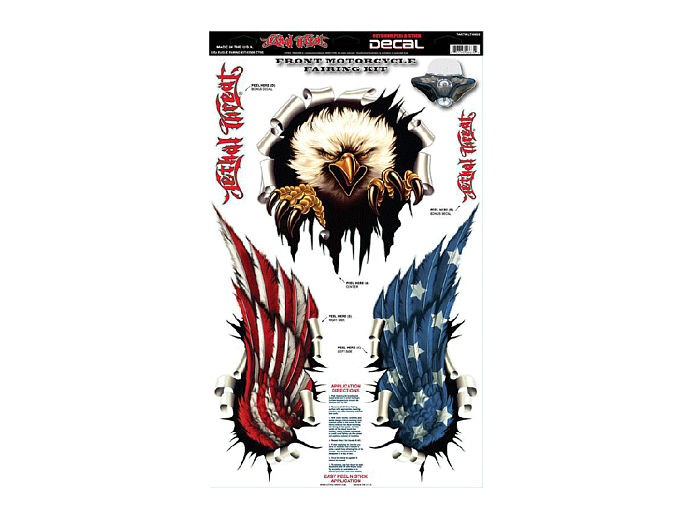LETHAL THREAT Наклейка EAGLE FAIRING 12*28IN