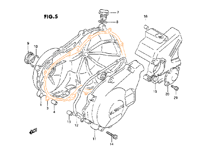 SUZUKI Прокладка крышки сцепления 11482-32C01