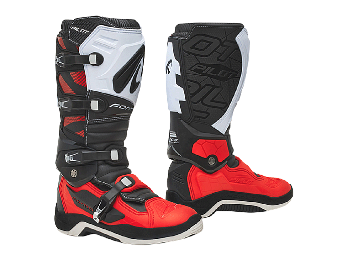 Кроссовые мотоботы FORMA PILOT BLACK/RED/WHITE 44