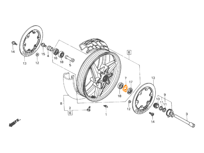HONDA Шайба привода спидометра 44680-ML7-000