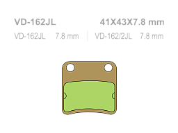 VESRAH Тормозные колодки VD-162JL
