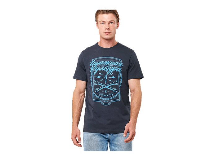 VolgaWear Футболка Гаражная культура тем.серая L