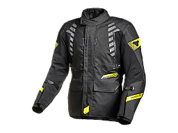 Мотокуртка MACNA ULTIMAX ткань черная с желтыми полосками L