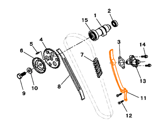 HISUN HS400ATV Timing Chain Tensioner