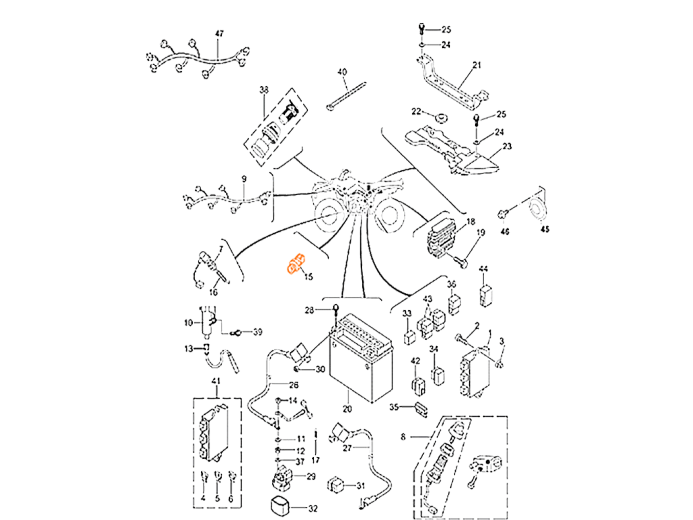 HISUN HS500ATV-2 Датчик включения вентилятора 19206-107-0000