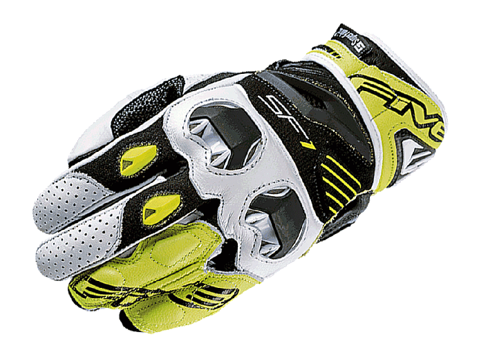 Мотоперчатки FIVE SF1 white/fluo yellow 9/M
