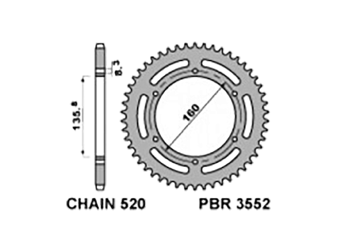 PBR Звезда задняя    3552-40